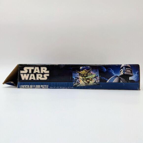 Star Wars Clone Wars Yoda Lightsaber 40 Pc Lenticular Puzzle 24x18 Cardinal 2010 - Picture 7 of 7